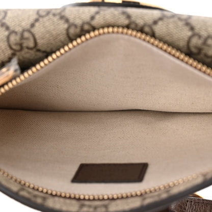 GG Supreme Monogram Textured Dollar Calfskin Blondie Belt Bag  Beige Ebony New Acero