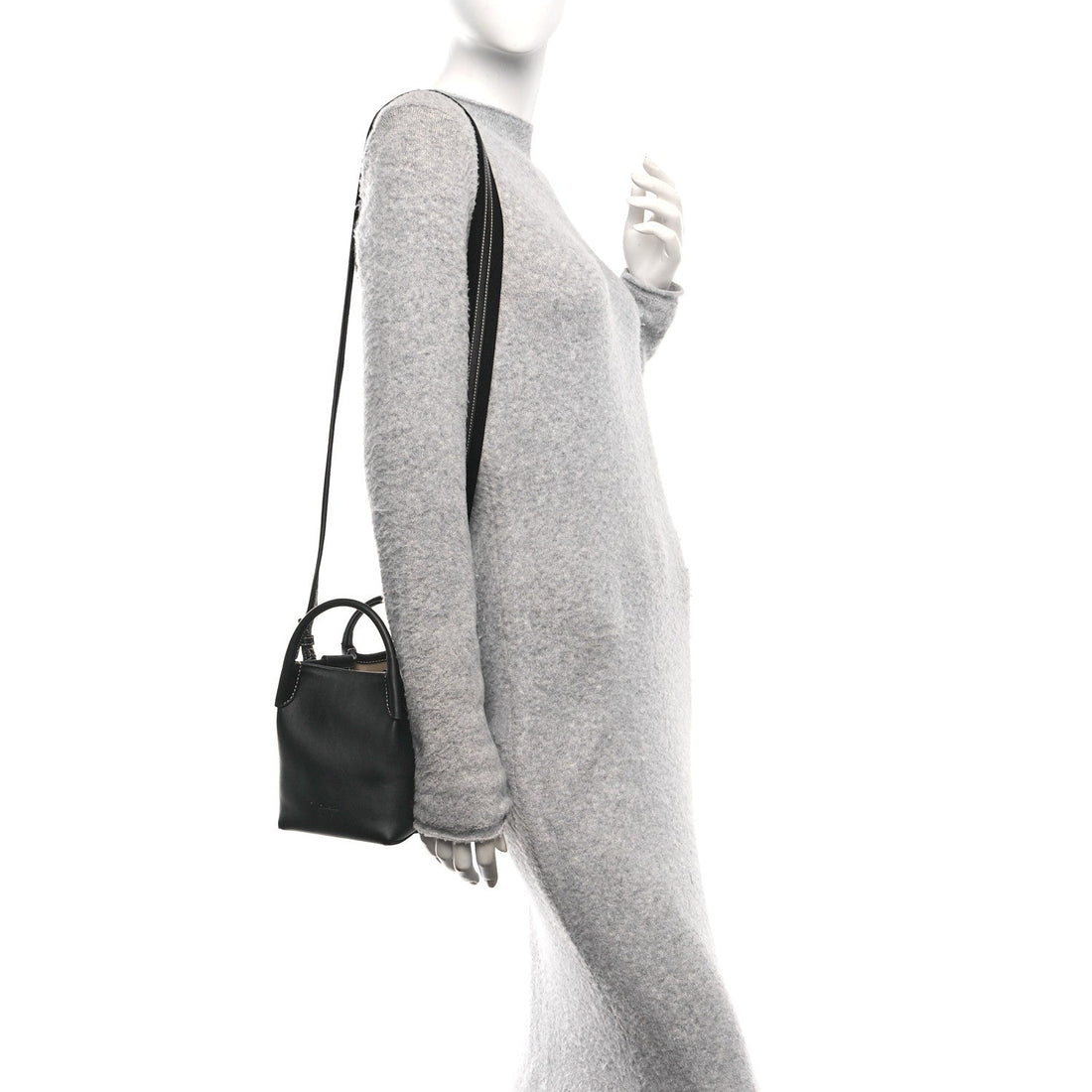 Smooth Calfskin Micro Bale Bag Black
