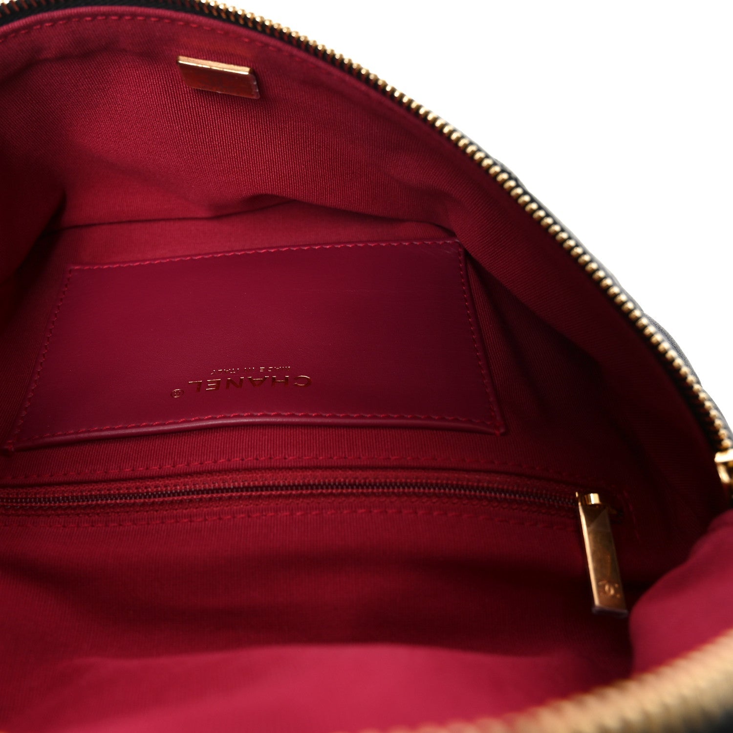 Lambskin Pearl Quilted CC Belt Bag Black