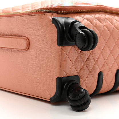 Calfskin Quilted Coco Case Trolley Pink