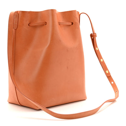 Vegetable Tanned Calfskin Bucket Bag Cammello Rosa