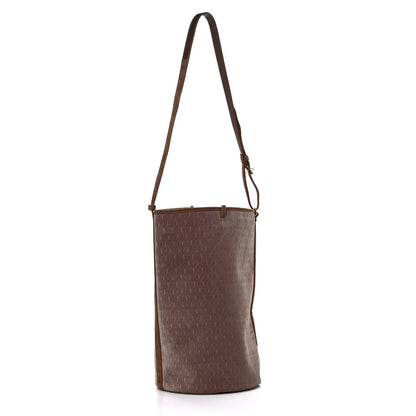 Velvet Suede Le Monogramme Bucket Bag Warm Tan Red Cigar