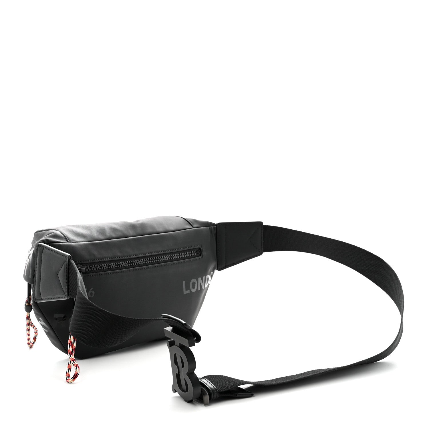 Econyl Horseferry Print Sonny Bum Bag Black