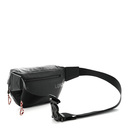 Econyl Horseferry Print Sonny Bum Bag Black