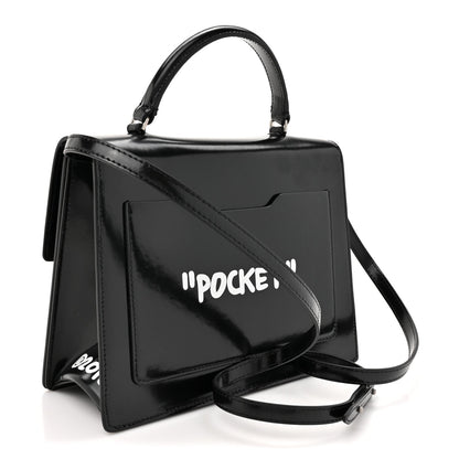 Calfskin Jitney 2.8 Not For Sale Top Handle Bag Black White