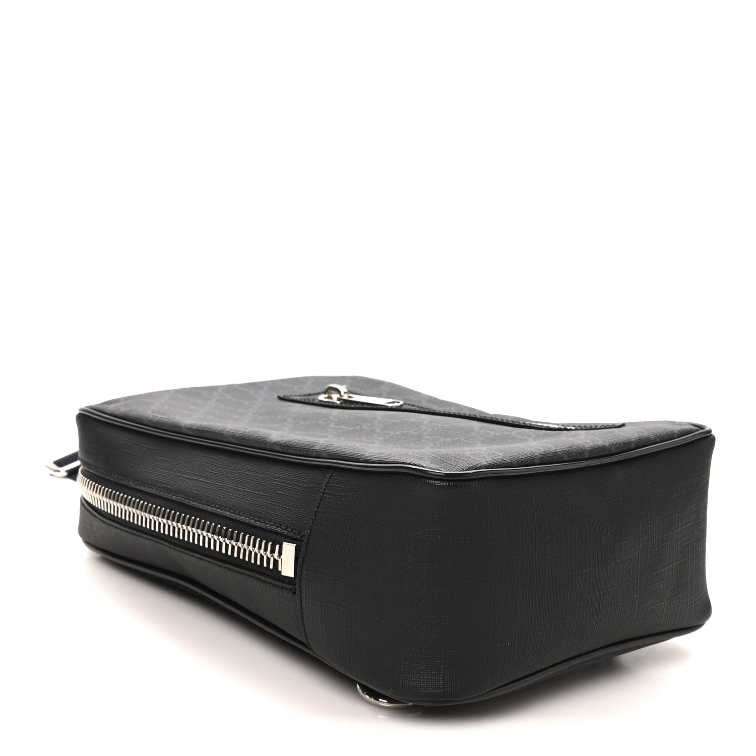 GG Supreme Monogram Web Belt Bag Black Grey