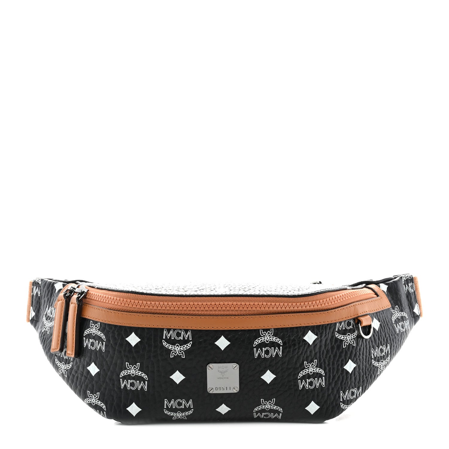 Visetos Small Fusten Belt Bag Black Cognac