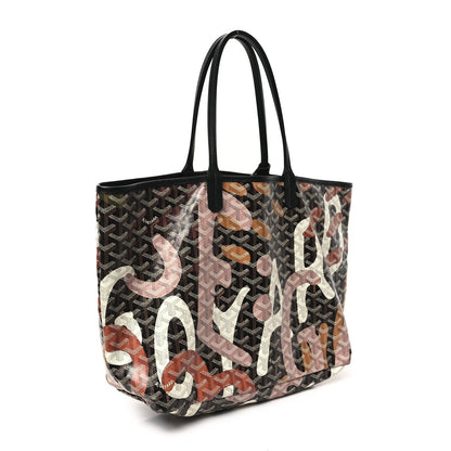 Goyardine Saint Louis Lettres Camouflage PM Black Pink Multicolor