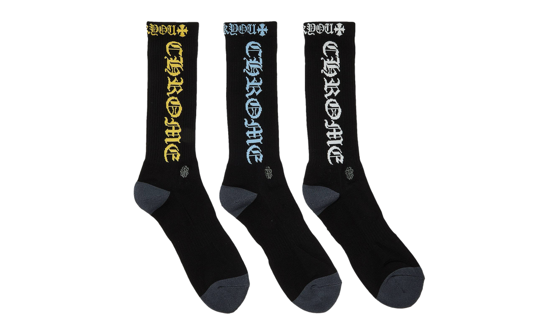 Chrome Hearts Socks (3 Packs) "Multicolor" CHRM0161