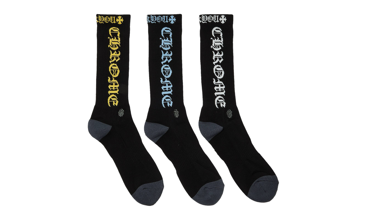 Chrome Hearts Socks (3 Packs) "Multicolor" CHRM0161