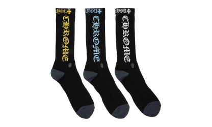 Chrome Hearts Socks (3 Packs) "Multicolor" CHRM0161