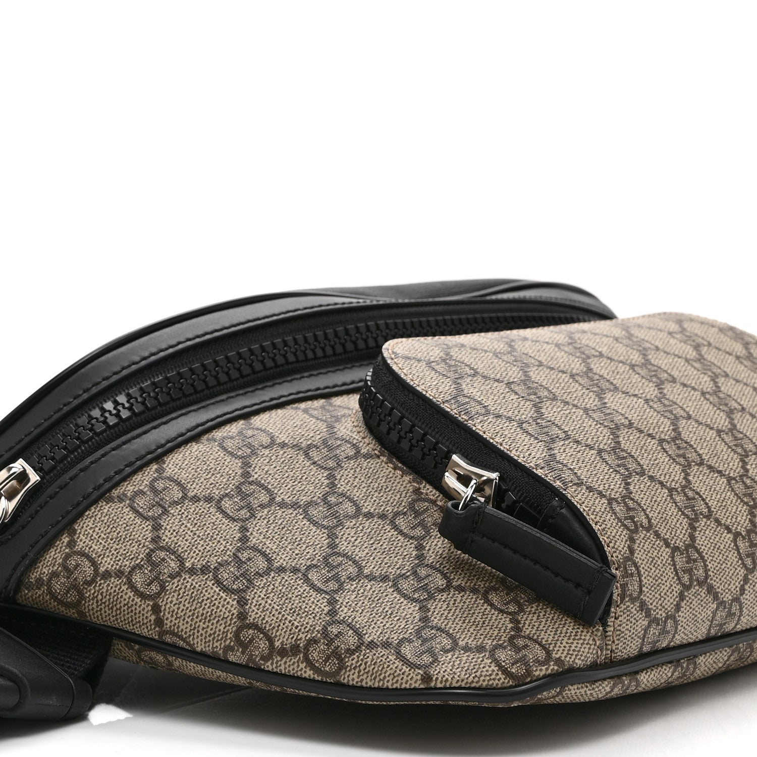 GG Supreme Monogram Large Belt Bag Beige Ebony Black