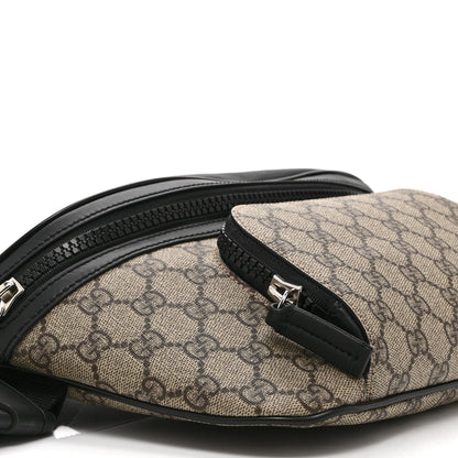 GG Supreme Monogram Large Belt Bag Beige Ebony Black