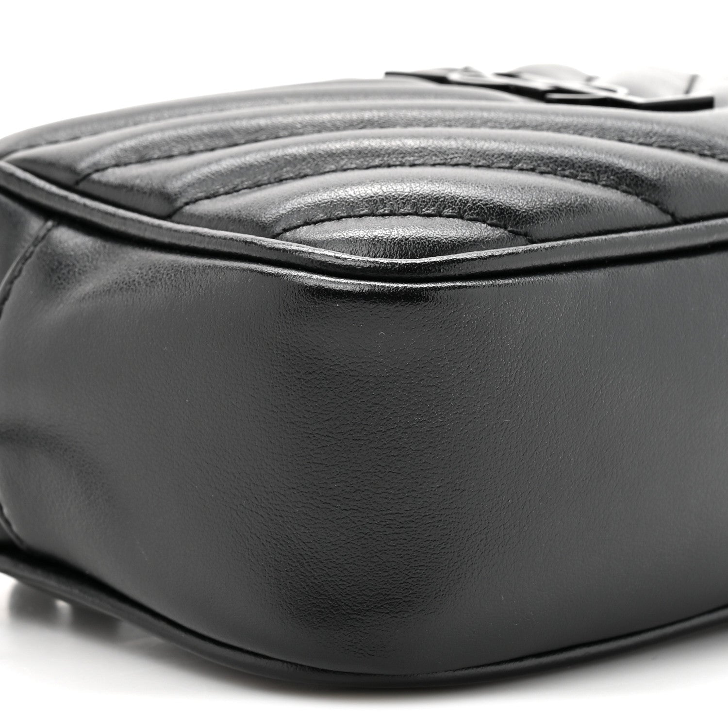 Calfskin Matelasse Monogram Lou Belt Bag Black