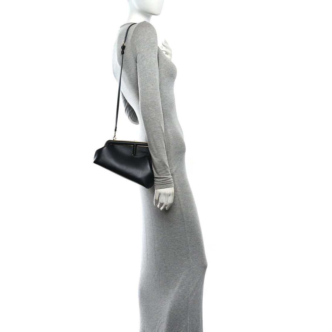Shiny Nappa Small Fendi First Black Black