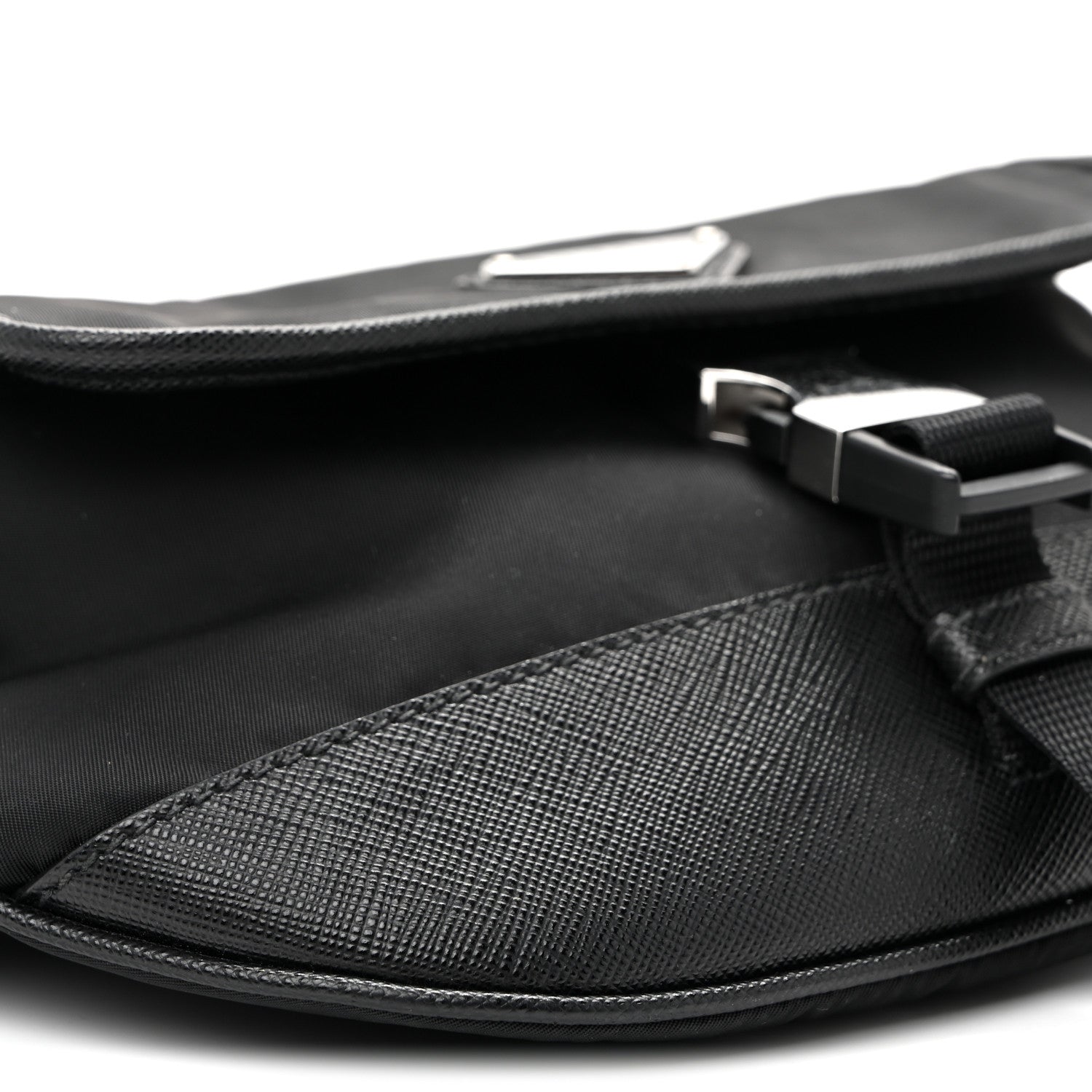 Re-Nylon Saffiano Sling Bag Black