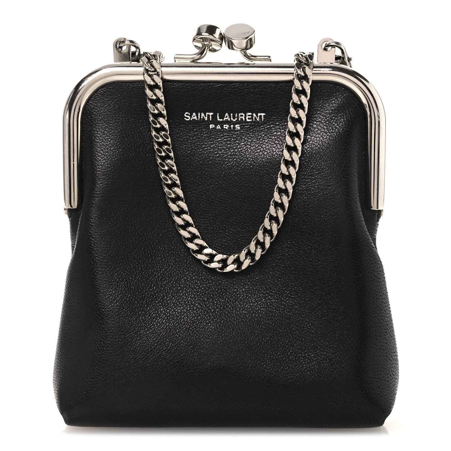 Lambskin Mini Sac Charniere Black