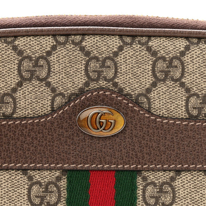 GG Supreme Monogram Ophidia Belted iPhone Case 95 38 Dark Brown