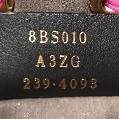 Vitello Liberty F is Fendi FF 1974 Embossed Mini Mon Tresor Bucket Bag Ciclamino Pilar