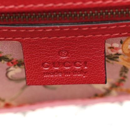 Calfskin Snakeskin Studded Small Ottilia Top Handle Bag Hibiscus Red
