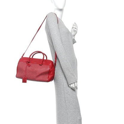 Calfskin Studded Classic Duffle 6 Red