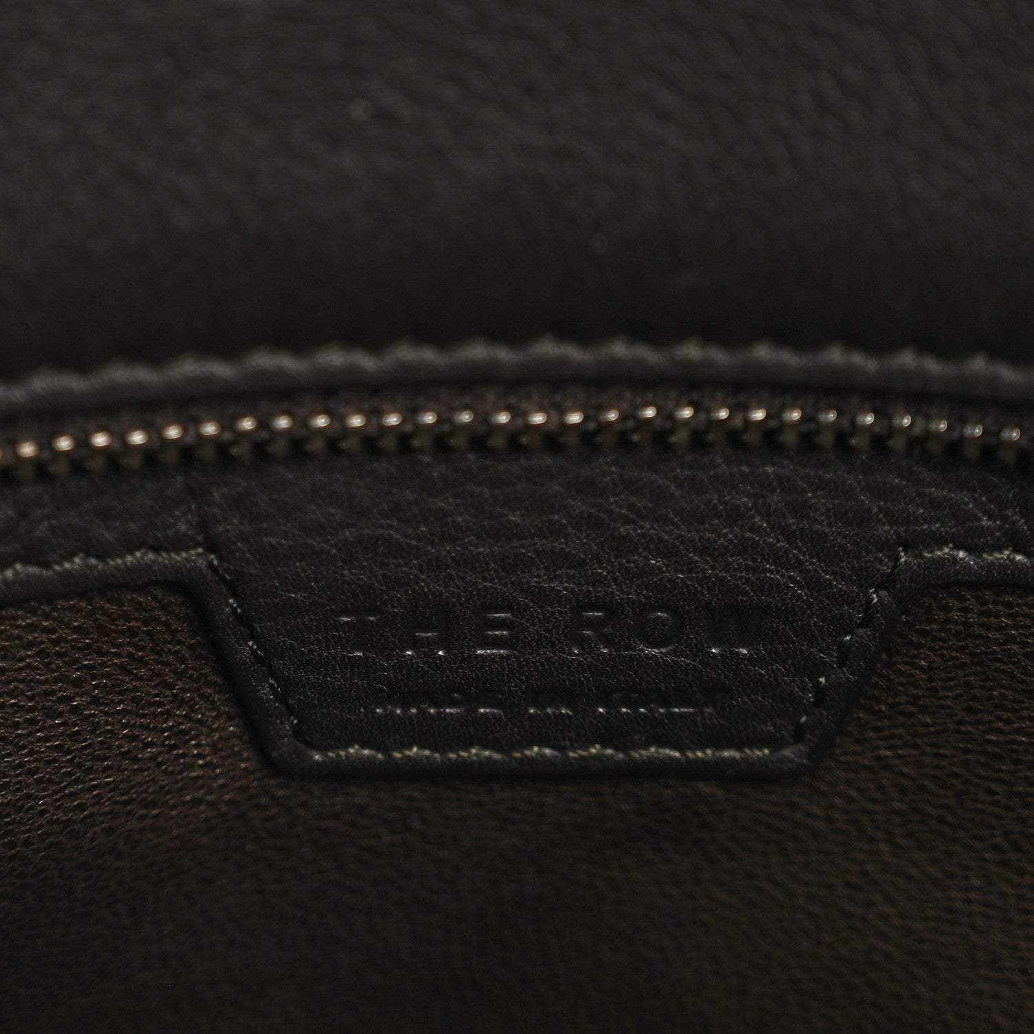 Grained Calfskin Terrasse Bag  Dark Brown