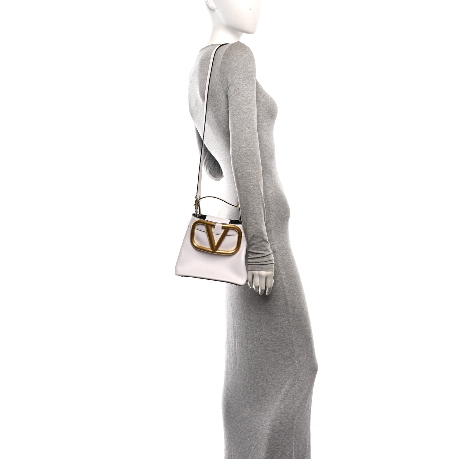 Nappa Mini Vlogo Bucket Bag White