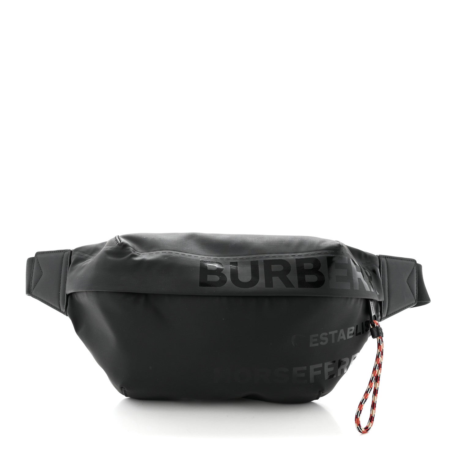 Econyl Horseferry Print Sonny Bum Bag Black