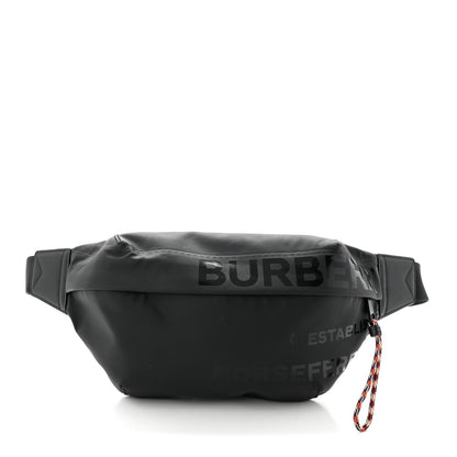 Econyl Horseferry Print Sonny Bum Bag Black