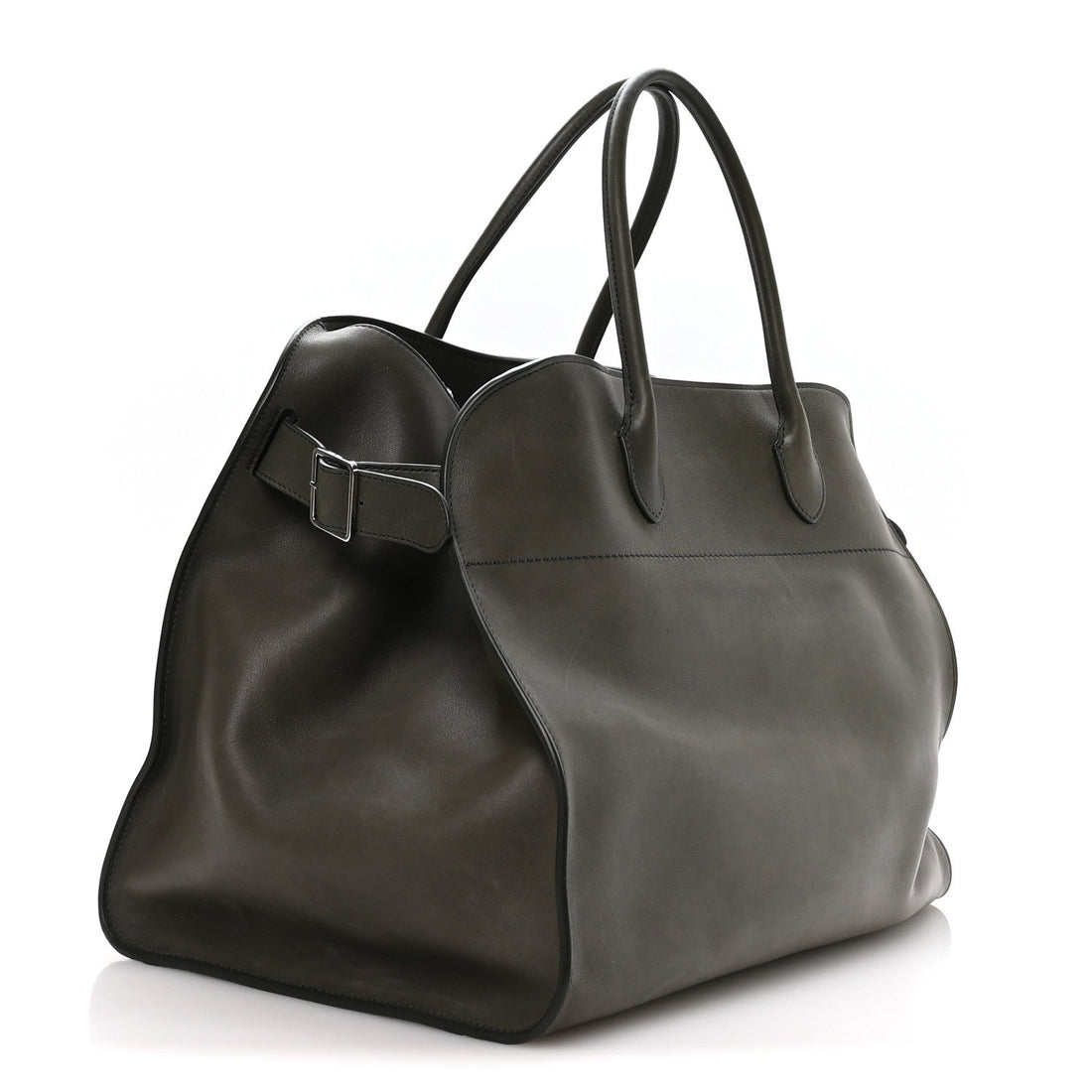 Polished Saddle Calfskin Soft Margaux 17 Koala Grey