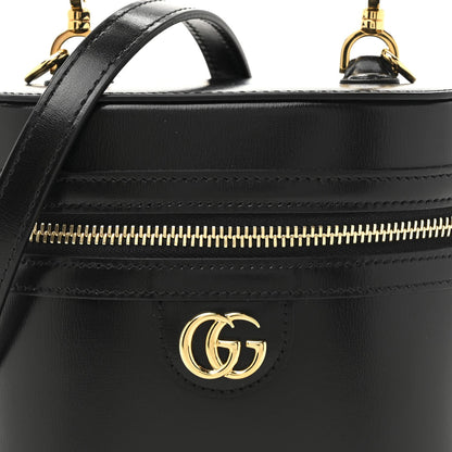 Calfskin Mini Bamboo Top Handle Shoulder Bag Black