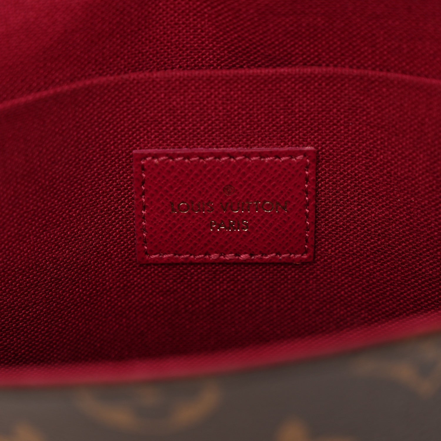 Monogram Pochette Felicie Chain Wallet Fuchsia