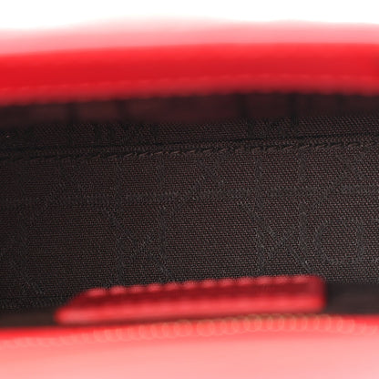 Patent Cannage Mini Lady Dior Red