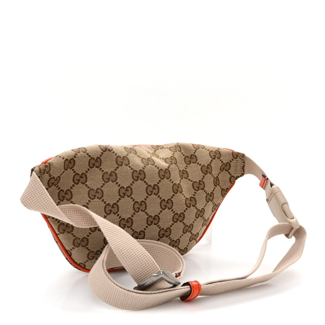 X THE NORTH FACE Monogram Textured Dollar Calfskin Embroidered Belt Bag Beige Ebony Mystic White Deep Orange