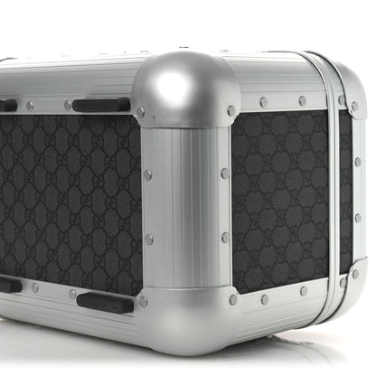 GG Supreme Monogram Aluminum Porter Beauty Case Silver