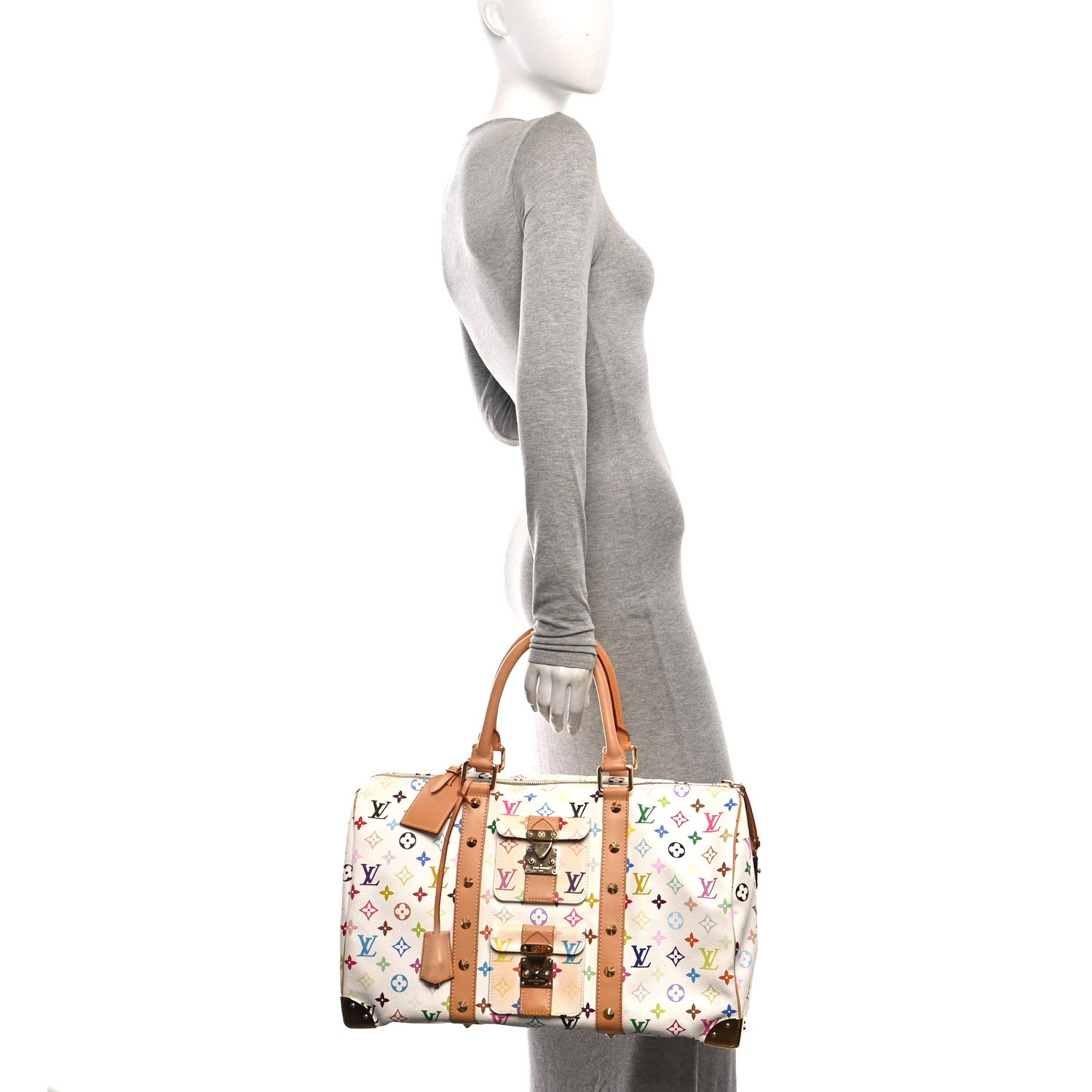 Monogram Multicolor Keepall 45 White