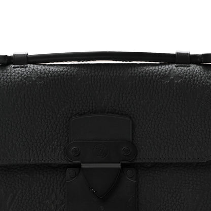 Taurillon Monogram S Lock Sling Bag Black