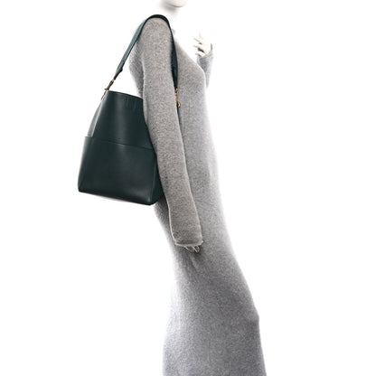 Soft Grained Calfskin Sangle Bucket Bag Amazone