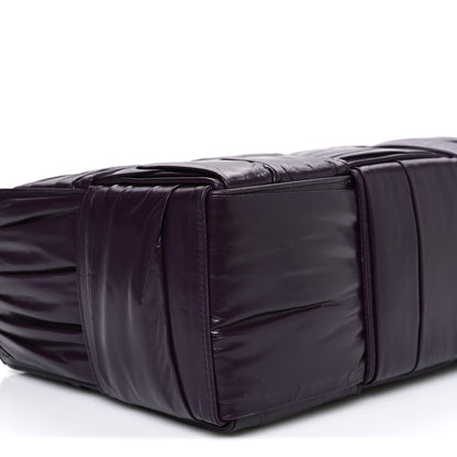 Foulard Intrecciato Pleated Medium Arco Tote Dark Mystic