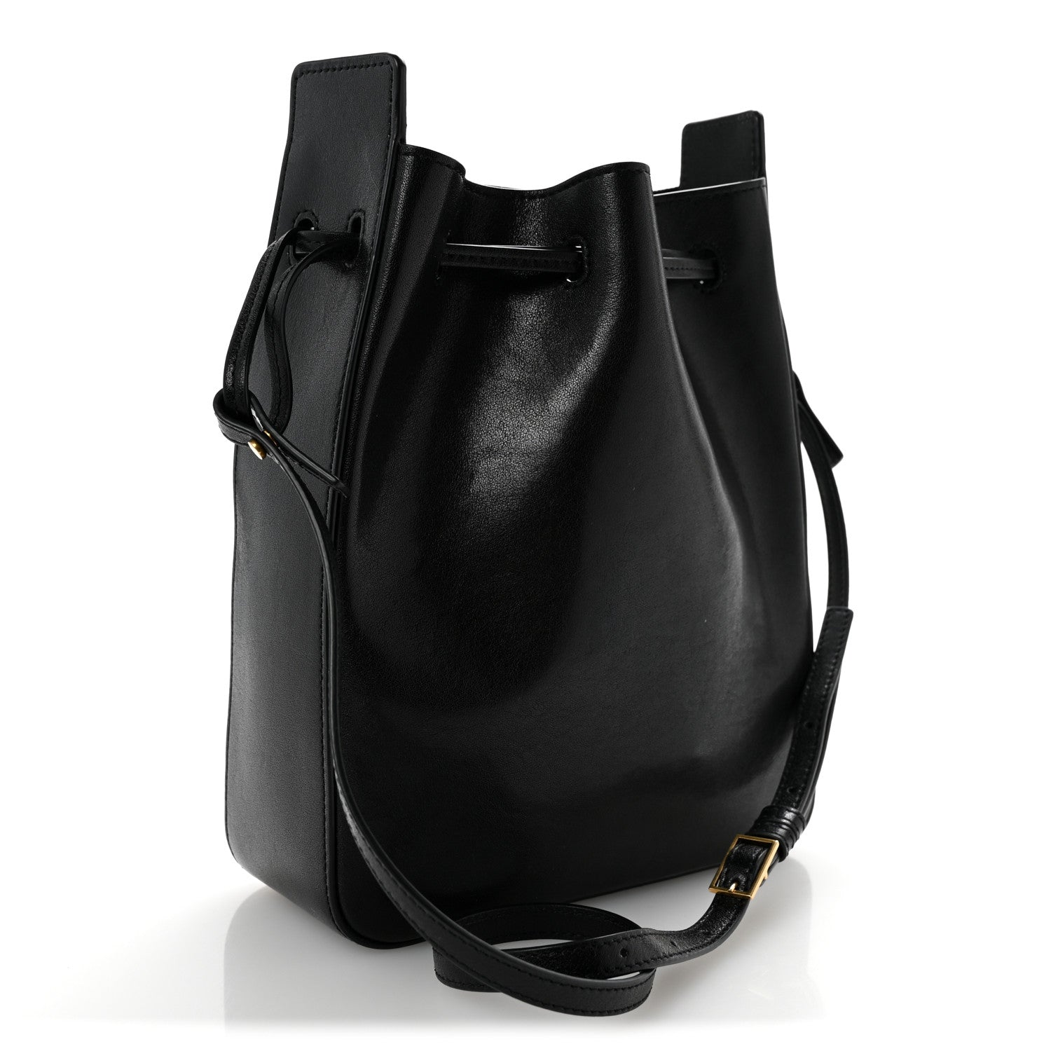 Calfskin Small Bucket Bag Black