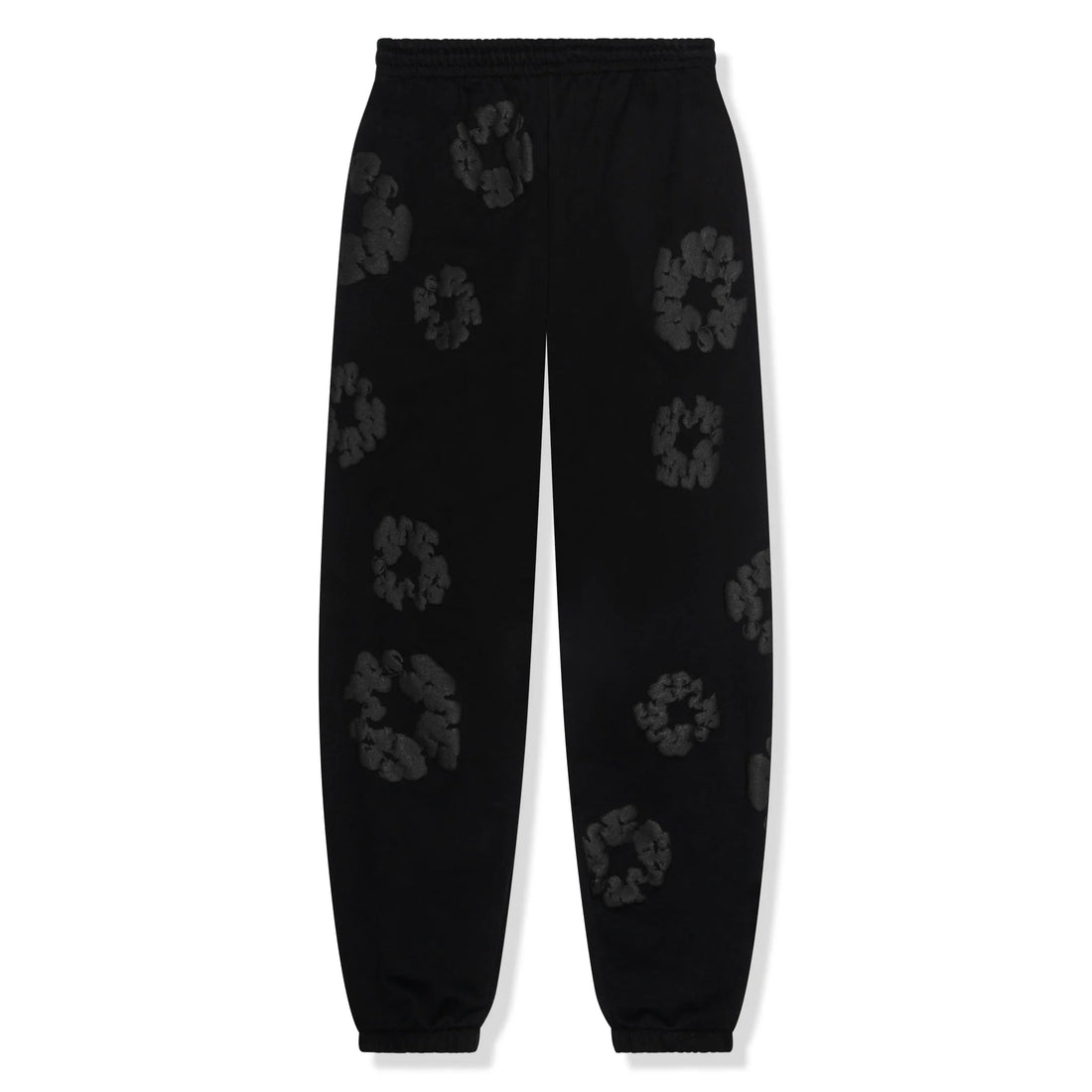 Denim Tears Cotton Wreath Black Monochrome Sweatpants