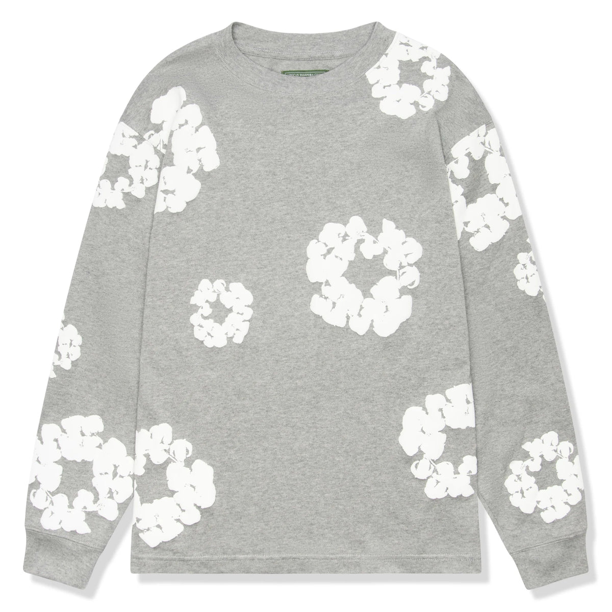 Denim Tears The Cotton Wreath Long-Sleeve Grey T Shirt Main image