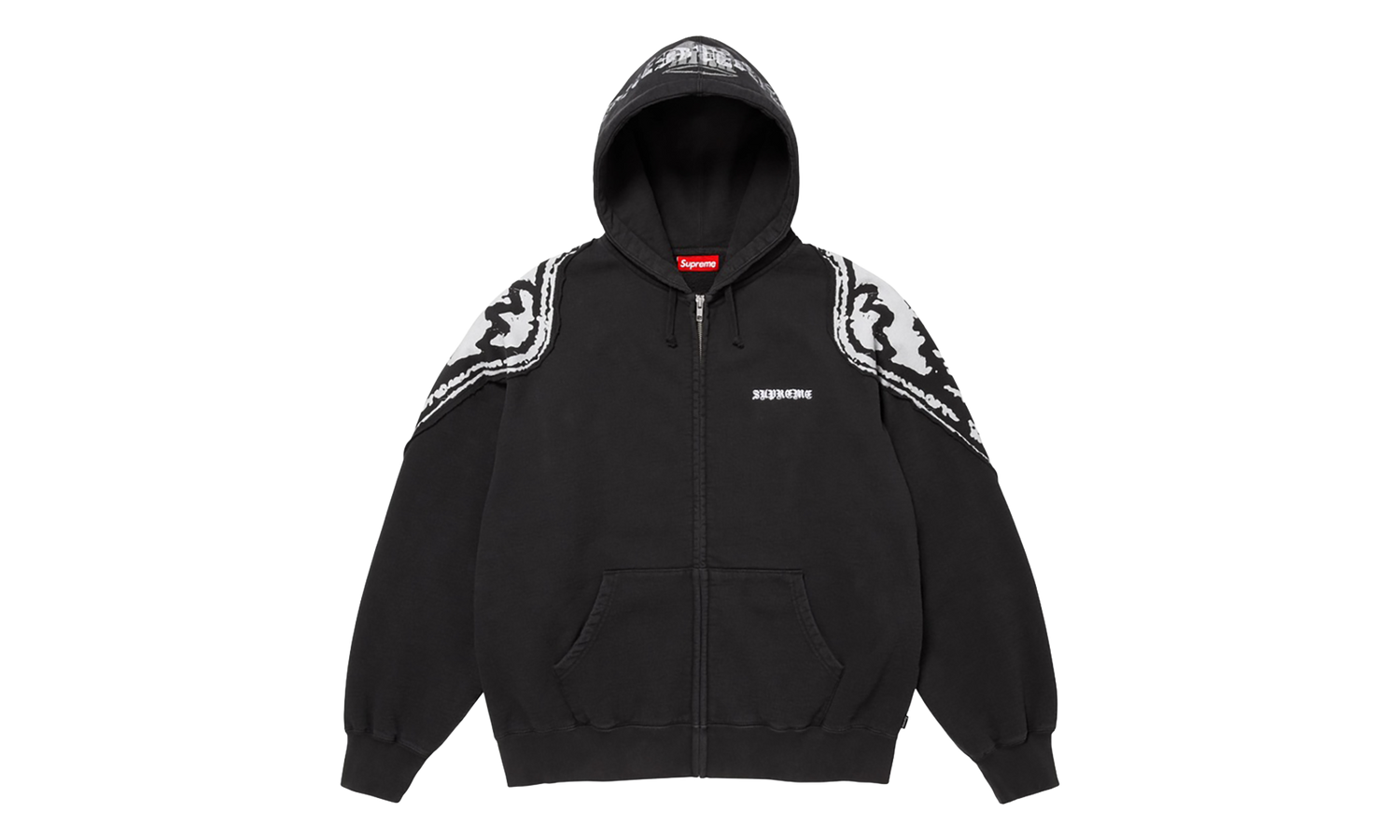 Wings Zip Up Hooded Sweatshirt "Black" SU27001