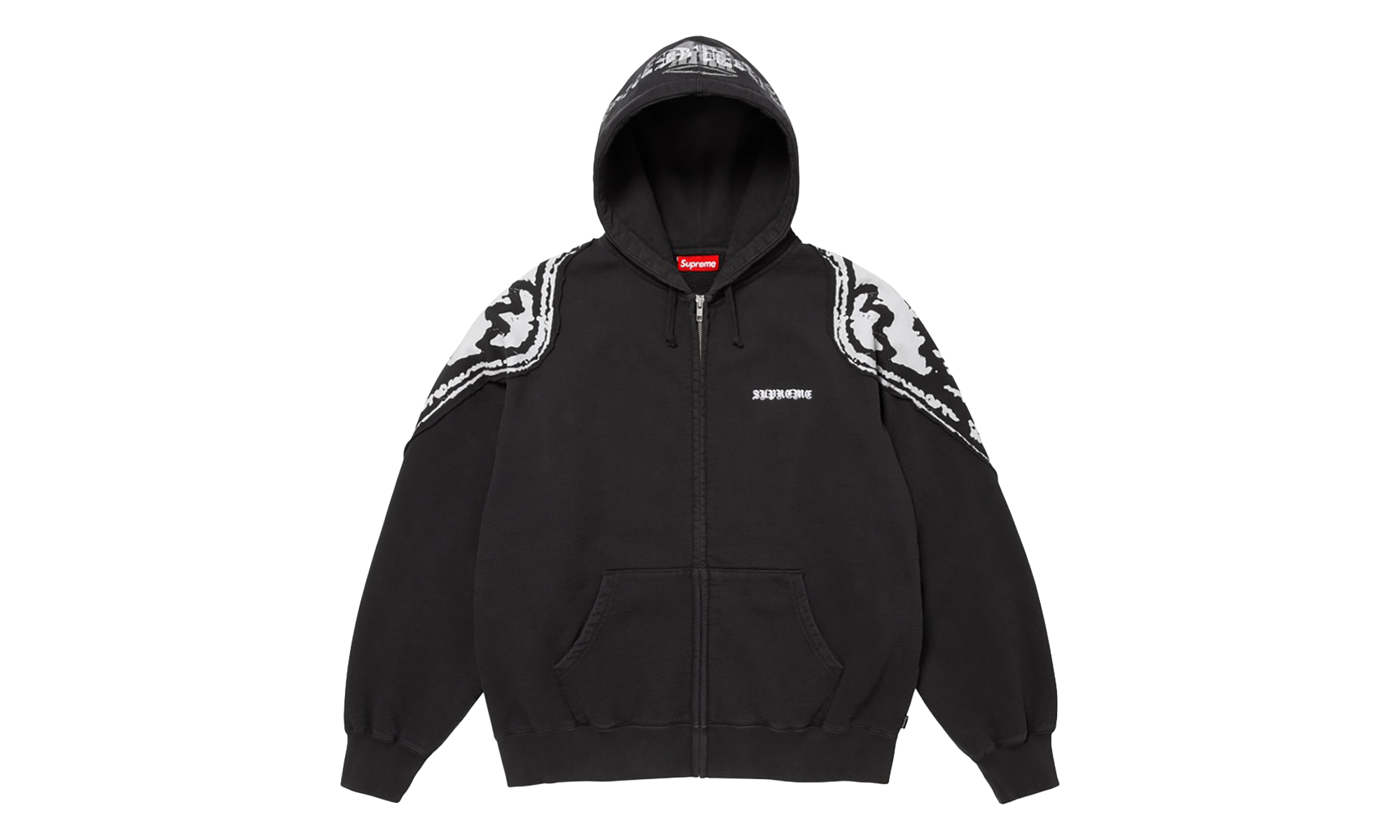 Wings Zip Up Hooded Sweatshirt "Black" SU27001