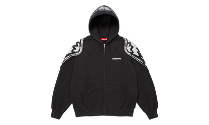 Wings Zip Up Hooded Sweatshirt "Black" SU27001
