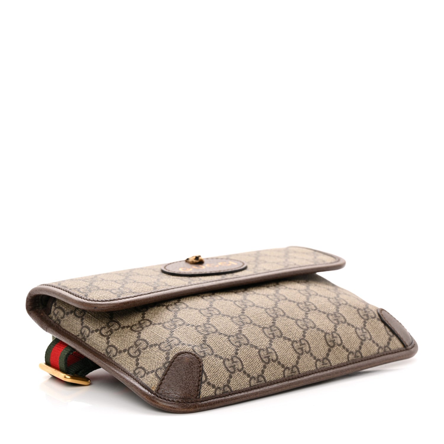 GG Supreme Monogram Neo Vintage Web Belt Bag Brown