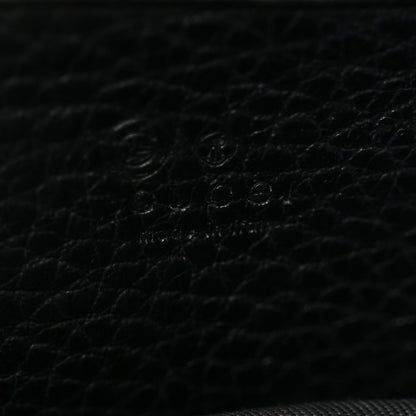 Dollar Calfskin Interlocking G Chain Wallet Black