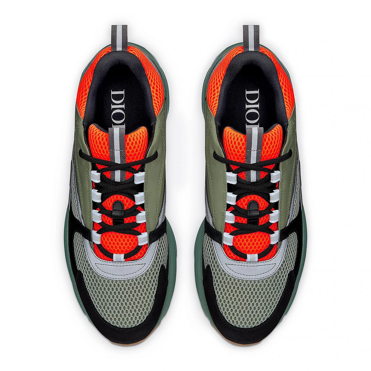 Dior B22 Orange Olive Black Trainer