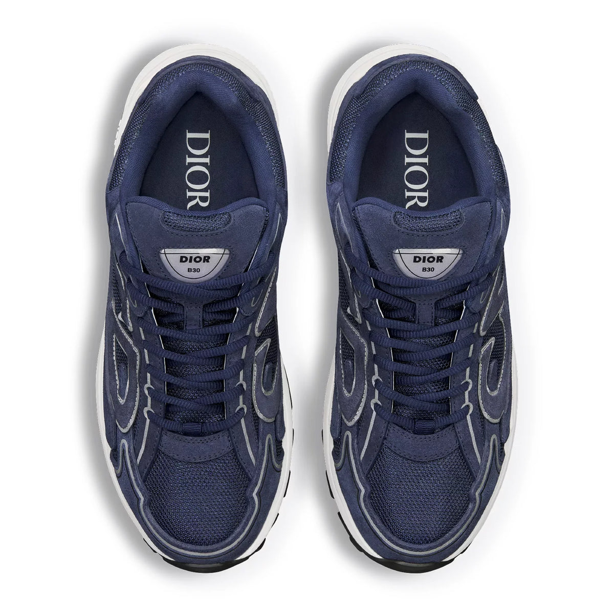 Dior B30 Countdown Mesh Navy Blue Suede Trainer