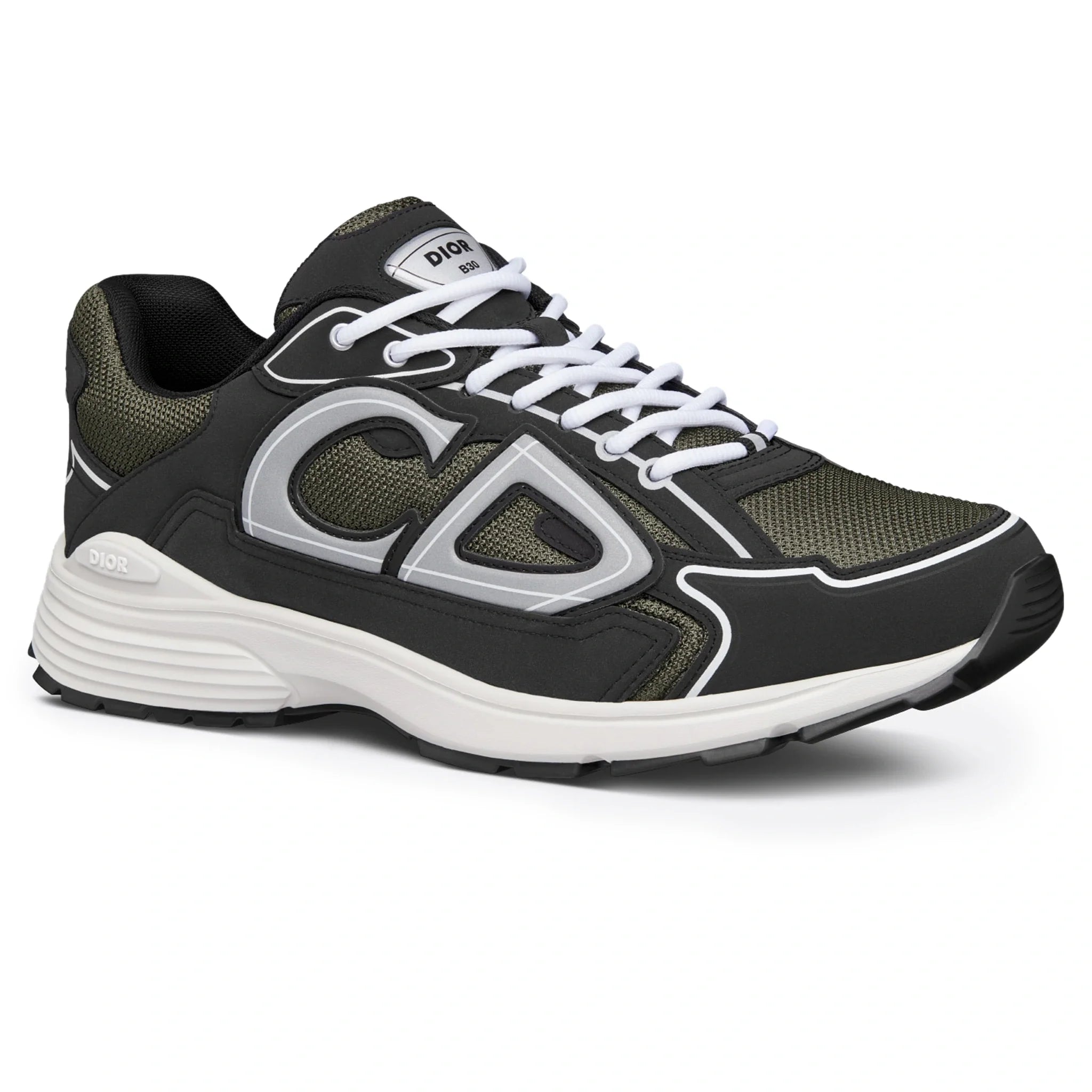 Dior B30 Mesh Deep Green Black Trainer Secondary image